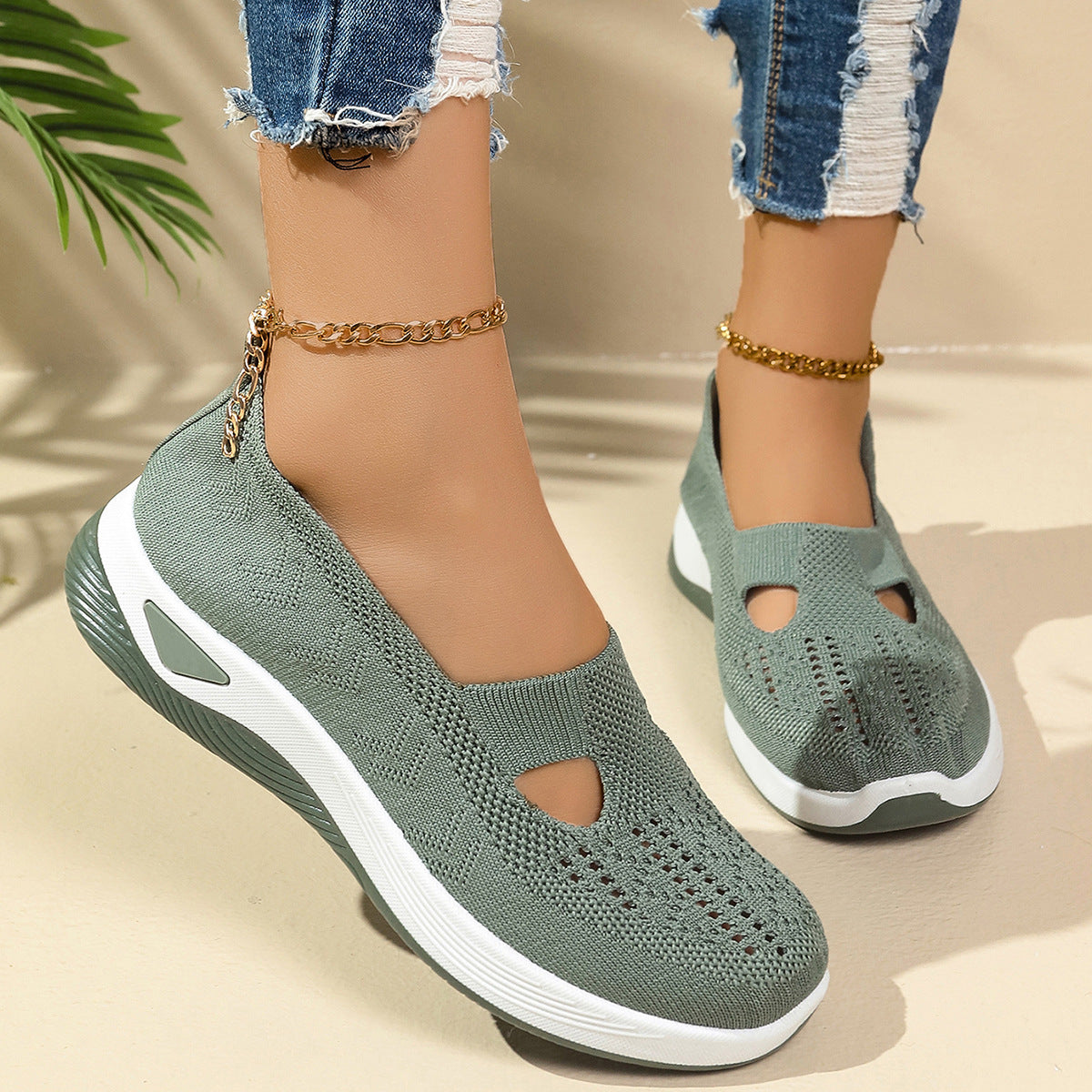 Chaussures femme légères Mesh Slip‑On – Confort absolu, pieds non fatigués