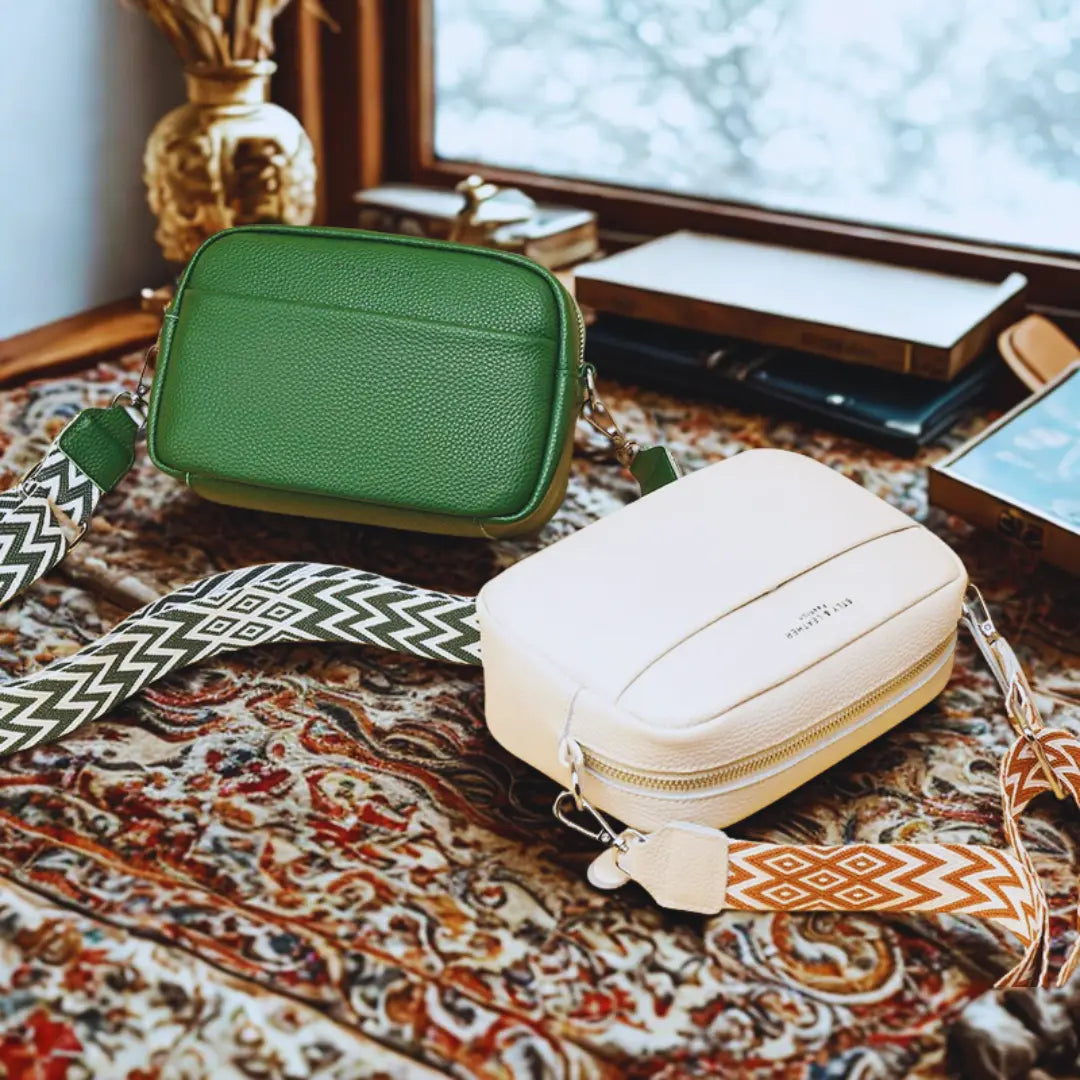Sac bandoulière simple en cuir véritable