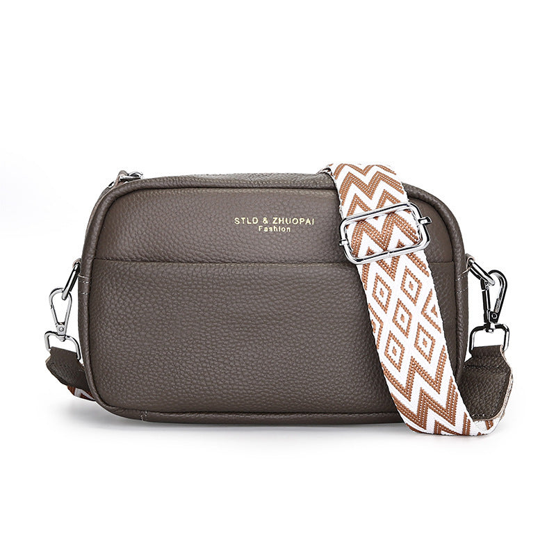 Sac bandoulière simple en cuir véritable