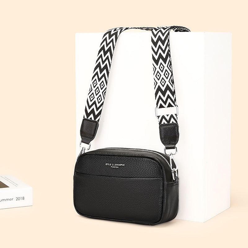 Sac bandoulière simple en cuir véritable