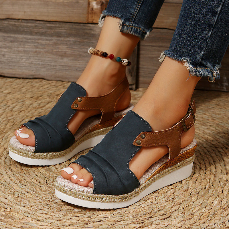 Sandales Compensées Femme Été Chic