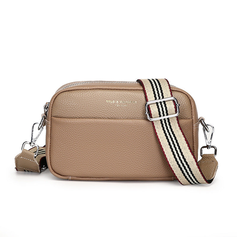 Sac bandoulière simple en cuir véritable