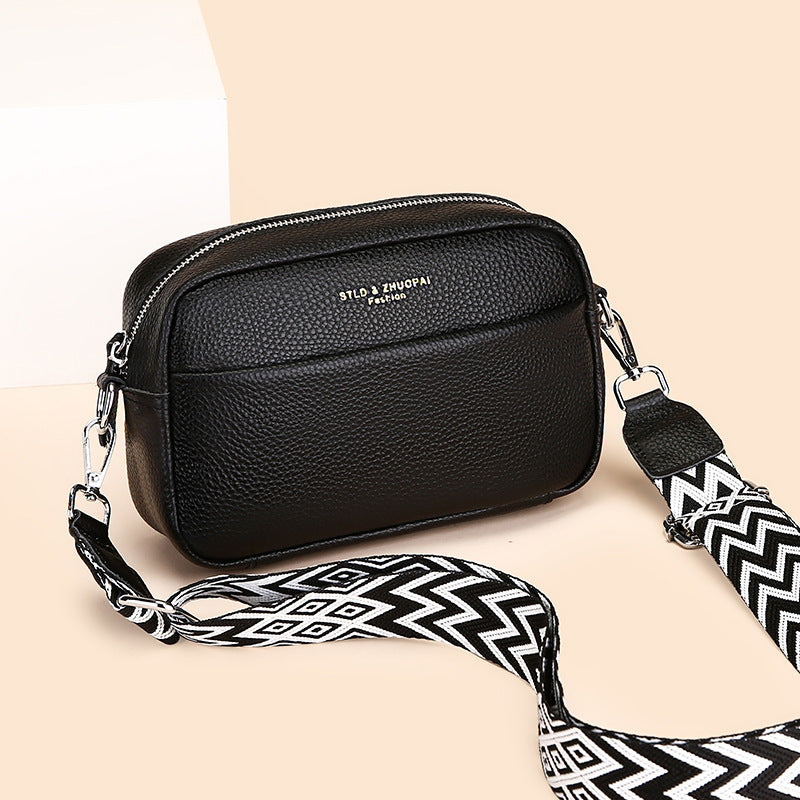 Sac bandoulière simple en cuir véritable