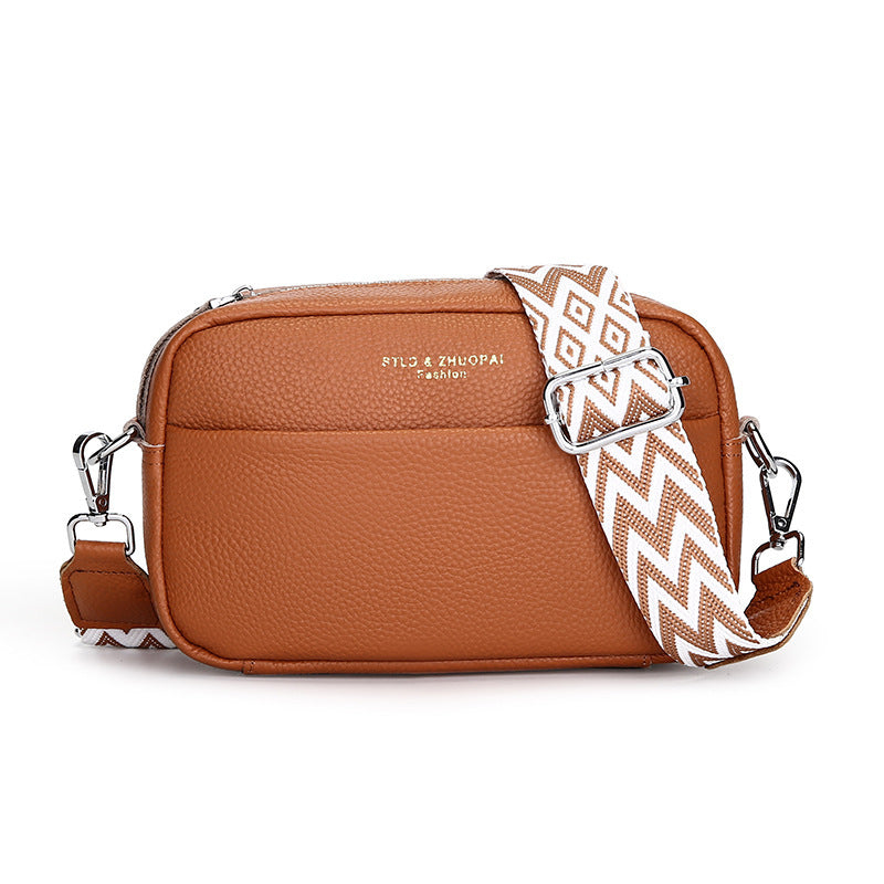 Sac bandoulière simple en cuir véritable