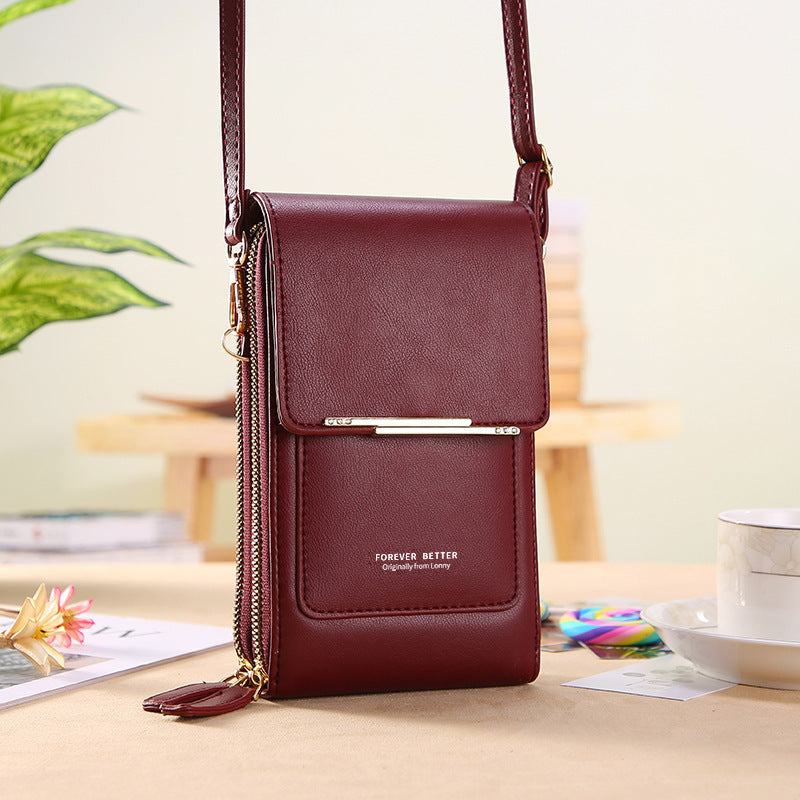 Sac bandoulière tactile élégant pour femme