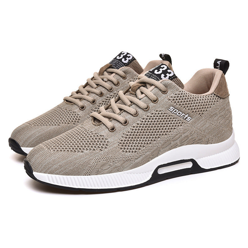 Élégantes Sneakers Fly-knit Mesh Homme 6cm