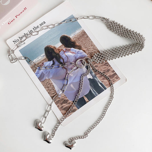 Chaîne Taille Métal Brillante Élégante Femme