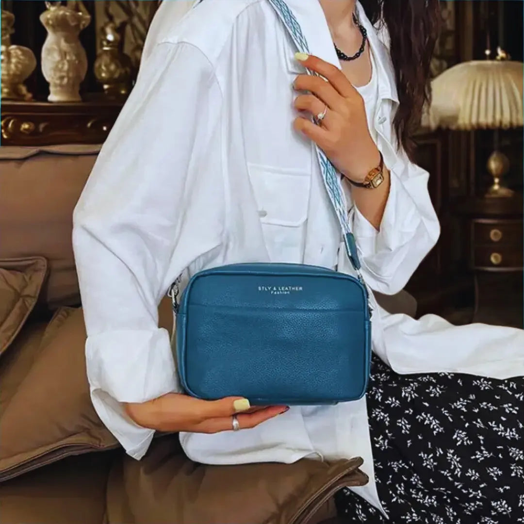 Sac bandoulière simple en cuir véritable