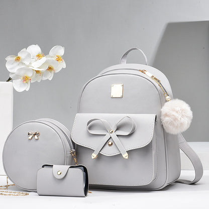 Sac Femme PU Noeud Élégant 3 pièces