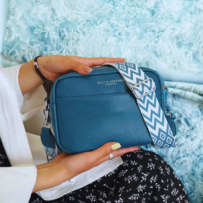 Sac bandoulière simple en cuir véritable