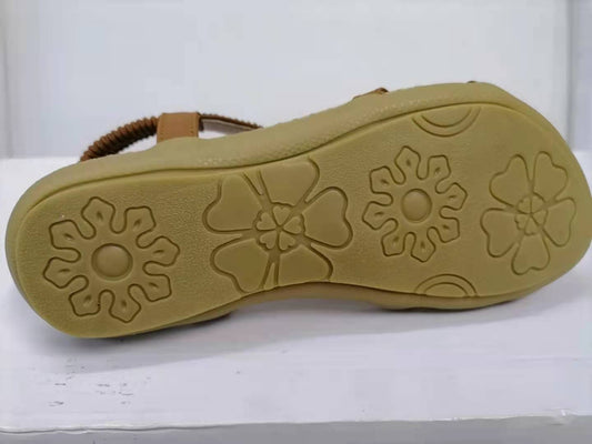Sandales Plage Fleuries Rhinestone