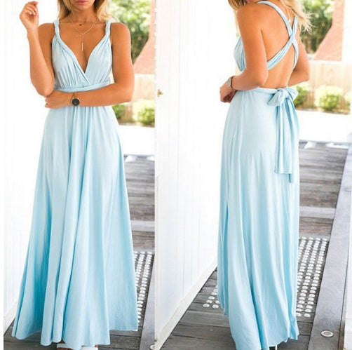 Robe Longue Dos‑Nu Multi‑Style – Élégance Infinie