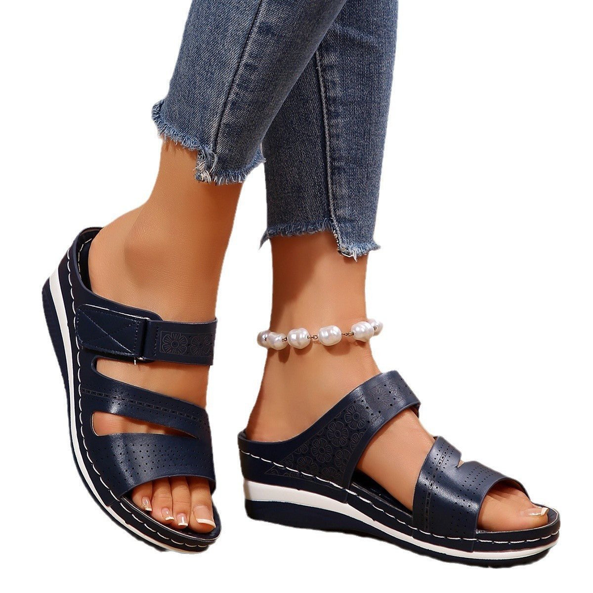 Chaussons Wedgy Confort Grandes Tailles Femme