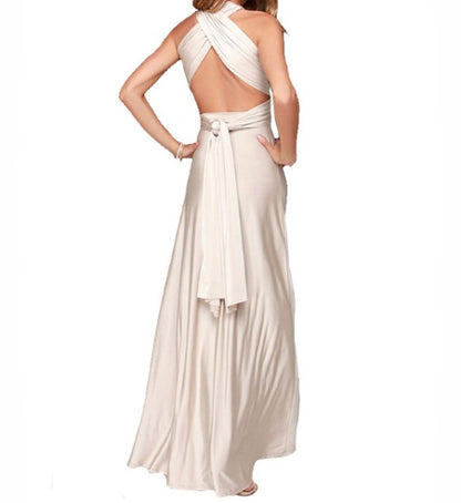 Robe Longue Dos‑Nu Multi‑Style – Élégance Infinie