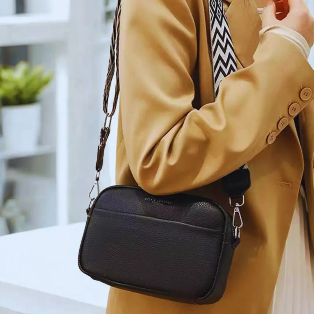 Sac bandoulière simple en cuir véritable