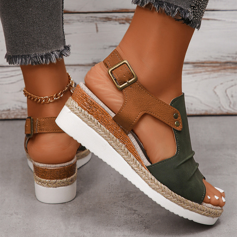 Sandales Compensées Femme Été Chic