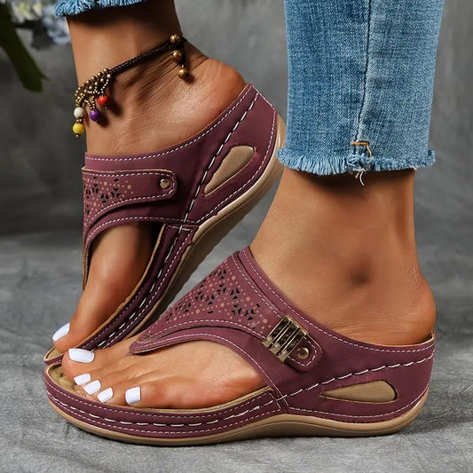 Sandales Rome‑wedges élégantes renforcées