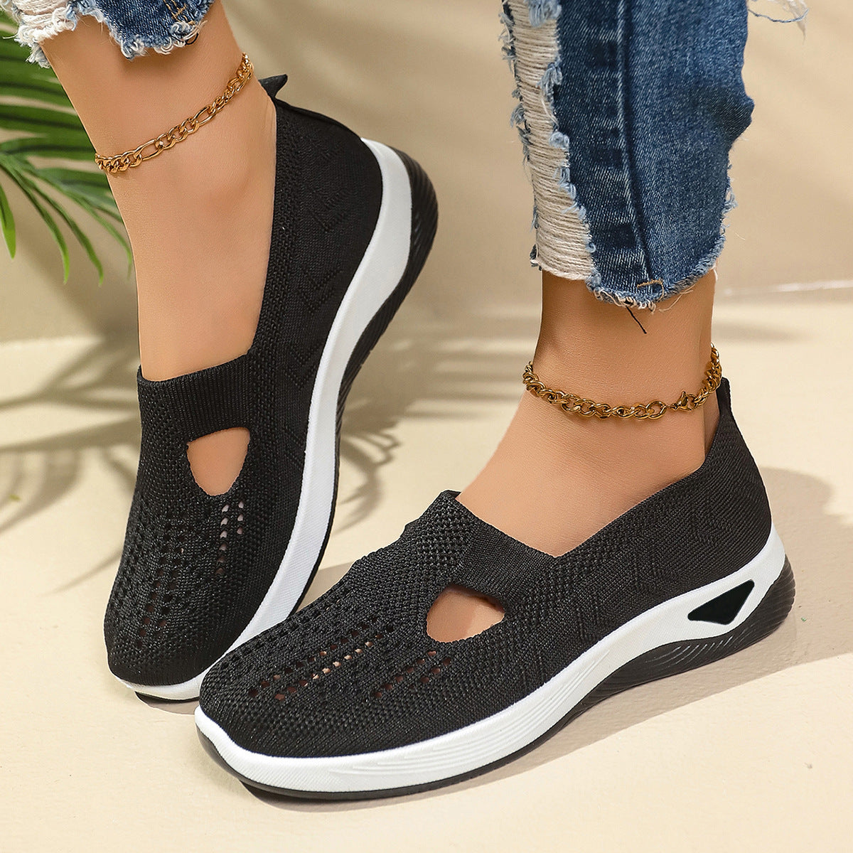 Chaussures femme légères Mesh Slip‑On – Confort absolu, pieds non fatigués
