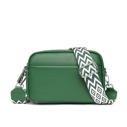 Sac carré chic brodé &amp; bandoulière colorée