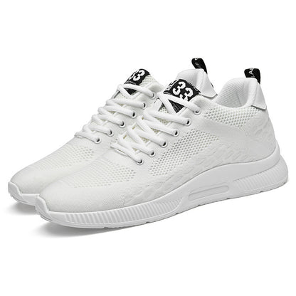Élégantes Sneakers Fly-knit Mesh Homme 6cm