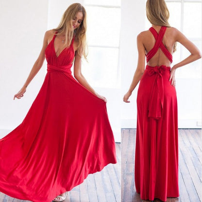Robe Longue Dos‑Nu Multi‑Style – Élégance Infinie