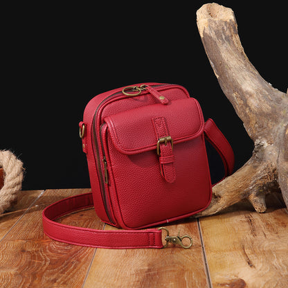 Sac messager rétro vintage en PU — Sac de rangement grande capacité