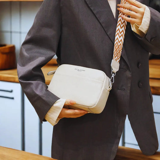 Sac bandoulière simple en cuir véritable