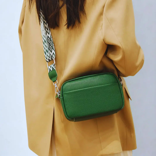 Sac bandoulière simple en cuir véritable
