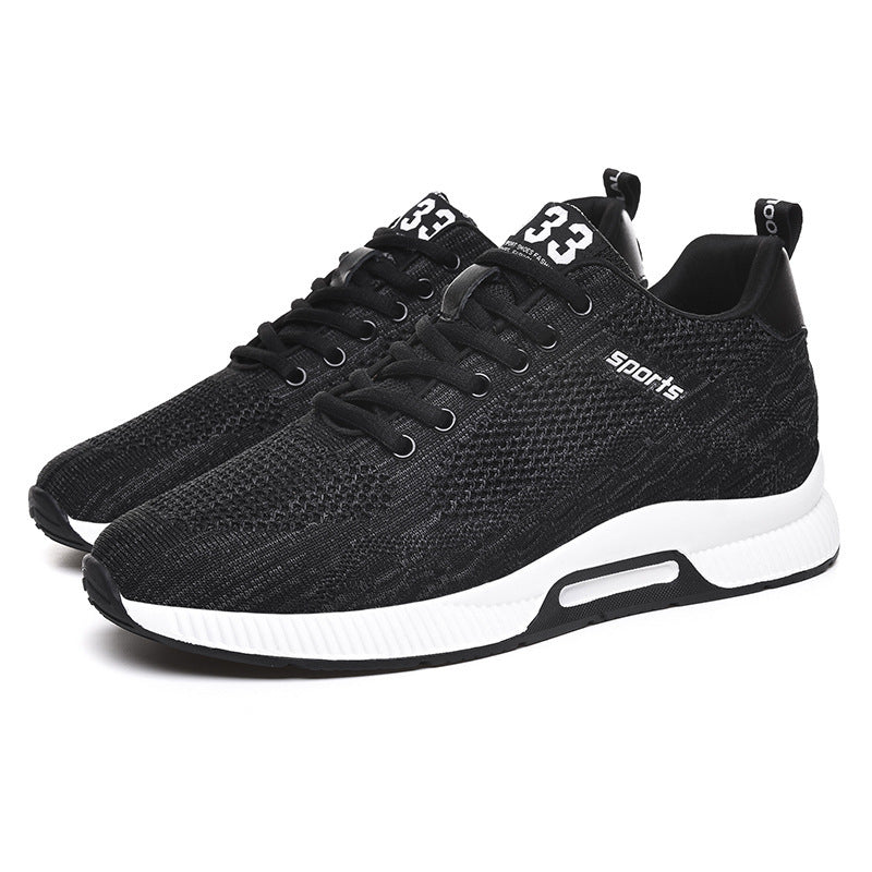 Élégantes Sneakers Fly-knit Mesh Homme 6cm