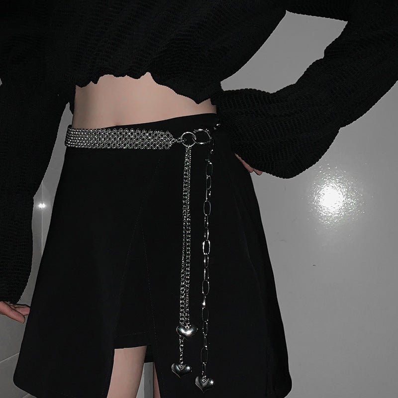 Chaîne Taille Métal Brillante Élégante Femme