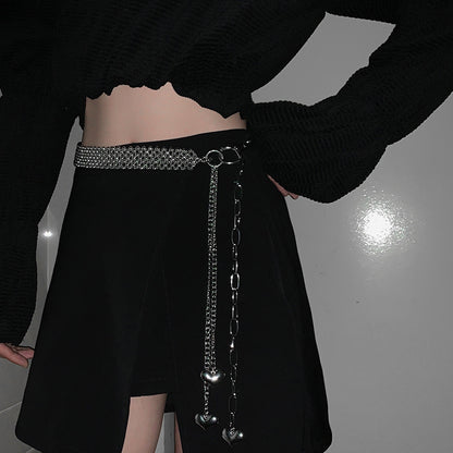 Chaîne Taille Métal Brillante Élégante Femme