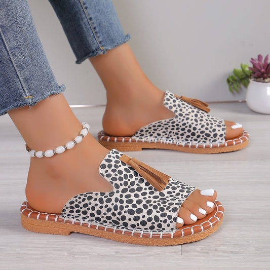Women's Shoes Sandals Tassel Flat Plus Size