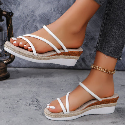 Sandales Ethniques à Plateforme Chic