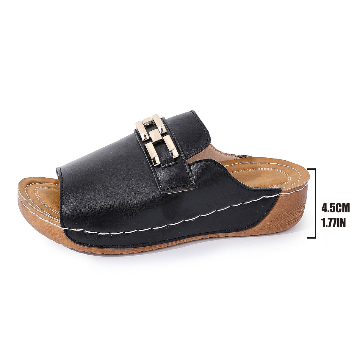 Chic Pantoufles Peep‑Toe Grande Taille