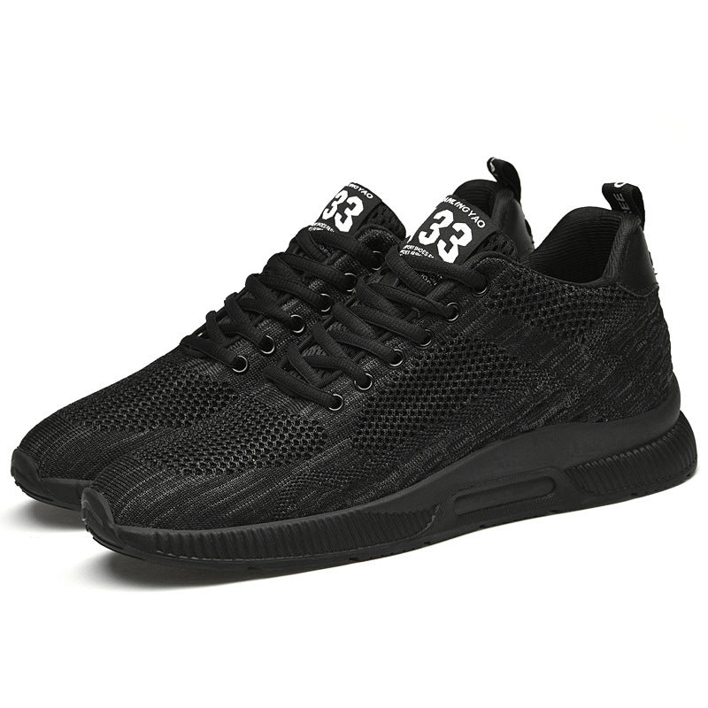 Élégantes Sneakers Fly-knit Mesh Homme 6cm