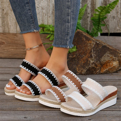 Sandales Ethniques Tressées en Corde de Chanvre