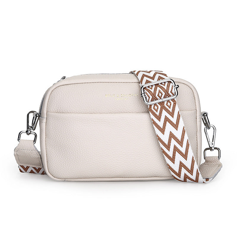 Sac bandoulière simple en cuir véritable