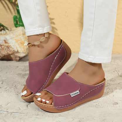 Sandales Compensées Été Élégantes Femme