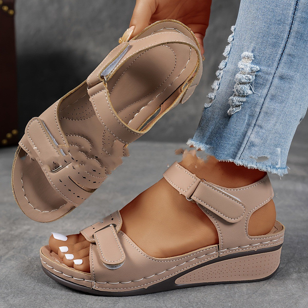 Sandales à Semelle Épaisse – Confort & Style Grande Taille