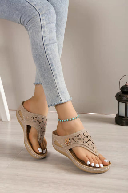 Sandales Rome‑wedges élégantes renforcées