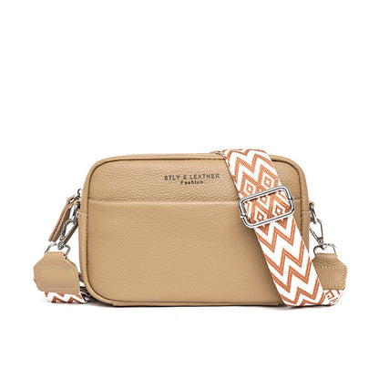 Sac carré chic brodé &amp; bandoulière colorée