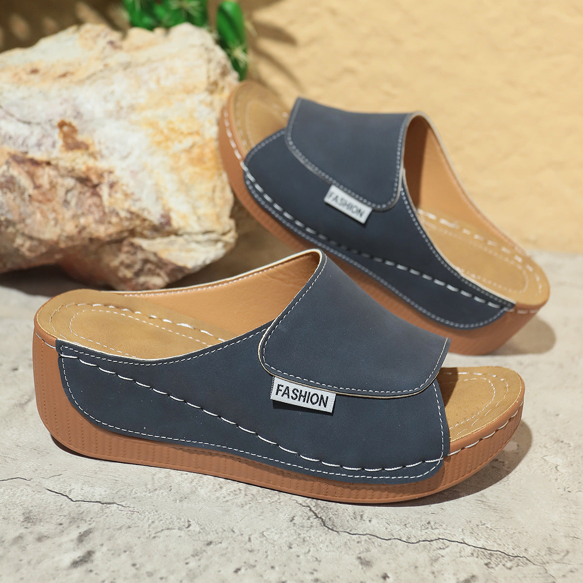 Sandales Compensées Été Élégantes Femme