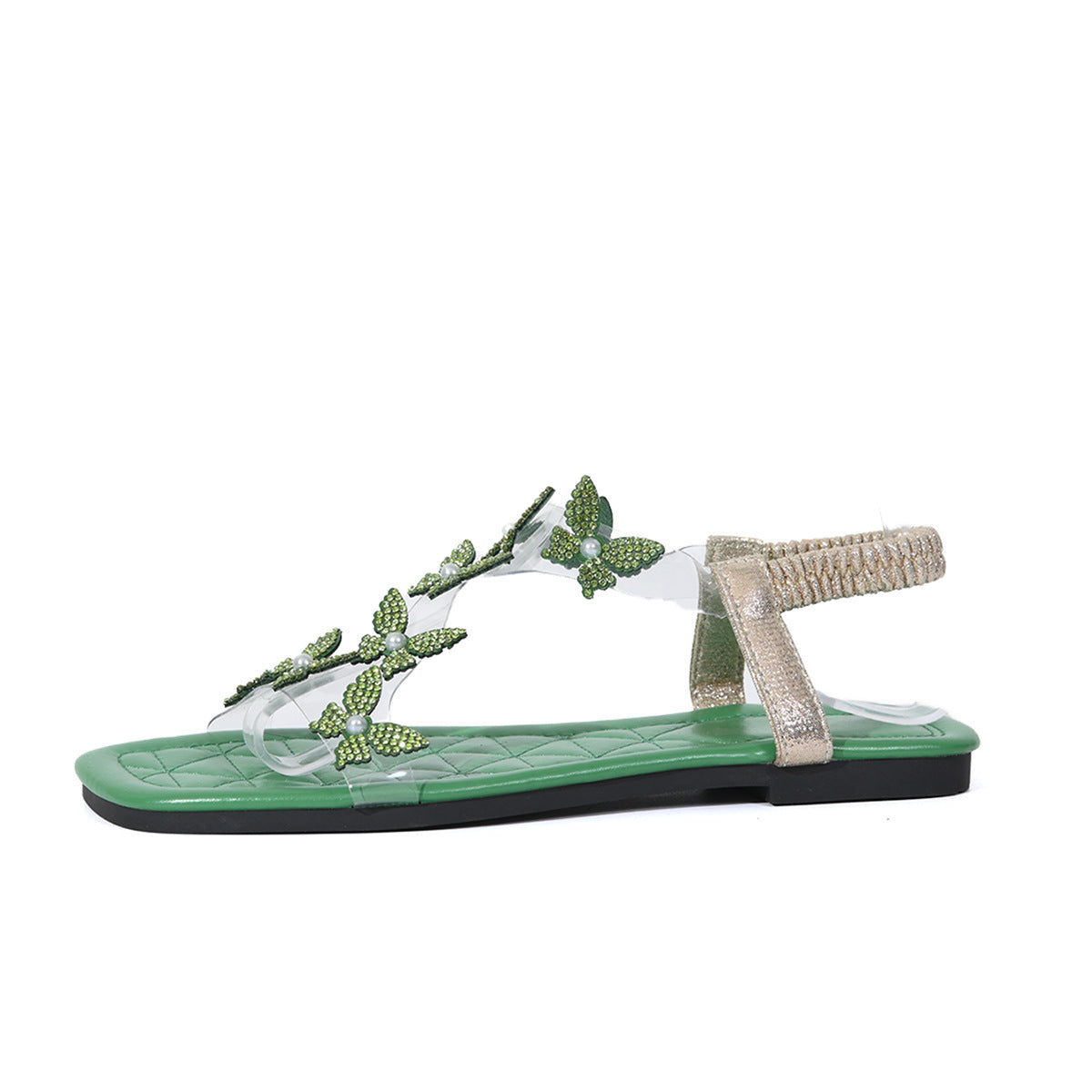 Sandales Papillon Rhinestone Élégantes Femme