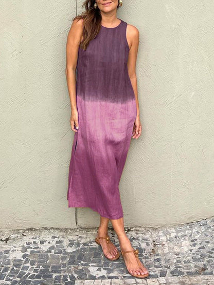 Robe d'Été Tencel Sans Manches