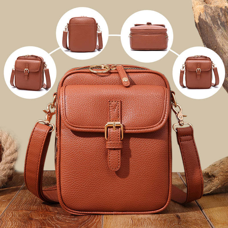 Sac messager rétro vintage en PU — Sac de rangement grande capacité