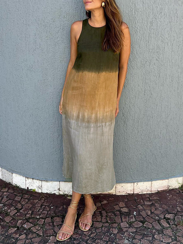 Robe d'Été Tencel Sans Manches