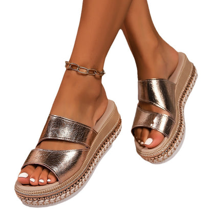 Sandales Rivet Dorées Chic