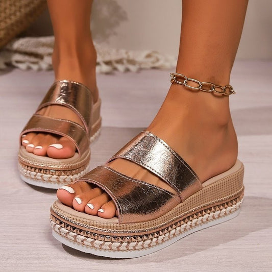 Sandales Rivet Dorées Chic