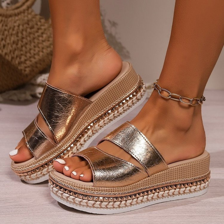 Sandales Rivet Dorées Chic