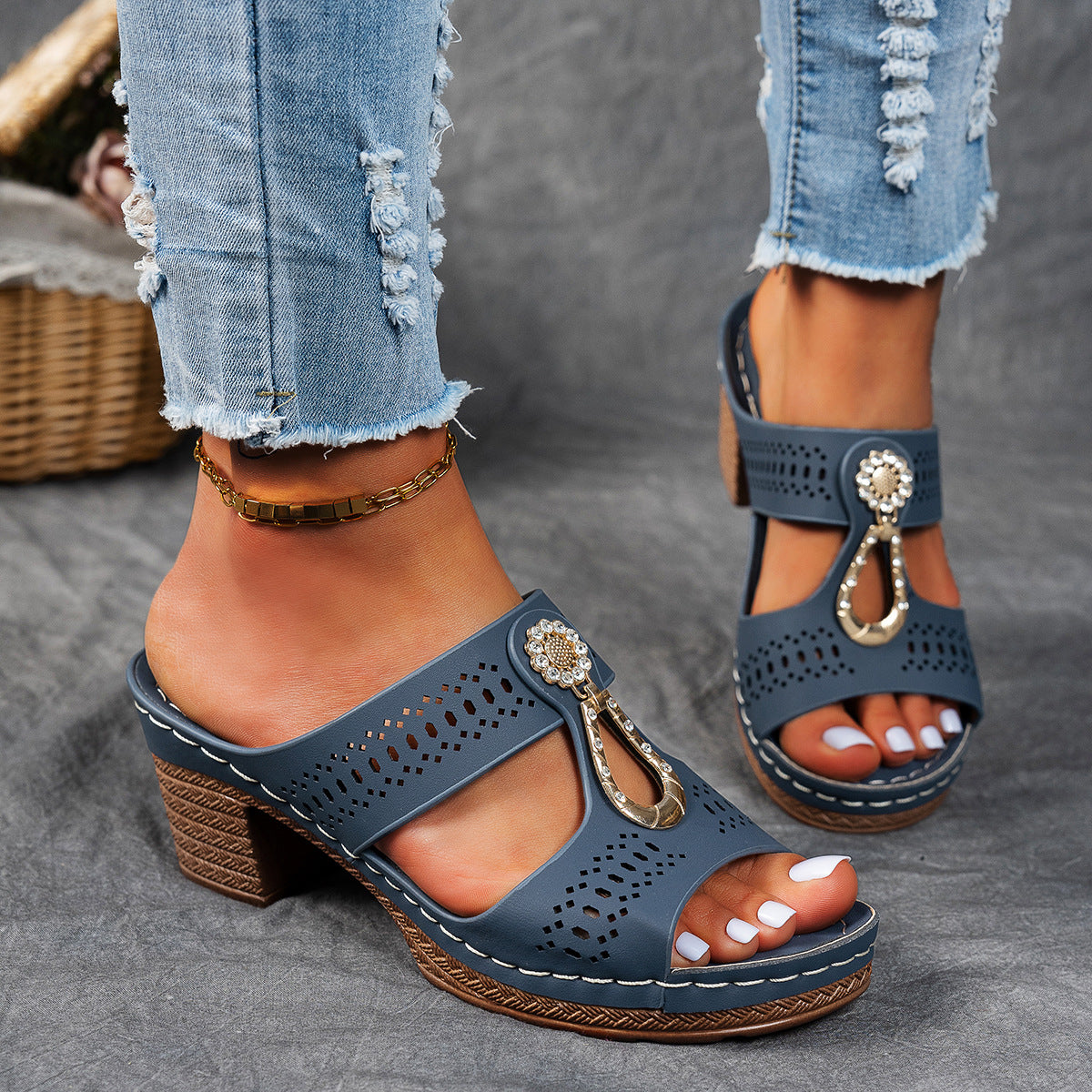 Mules Pierrelle Rhinestones Femme